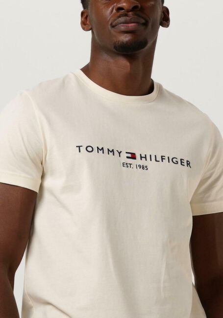 Beige TOMMY HILFIGER T-shirt TOMMY LOGO TEE - large