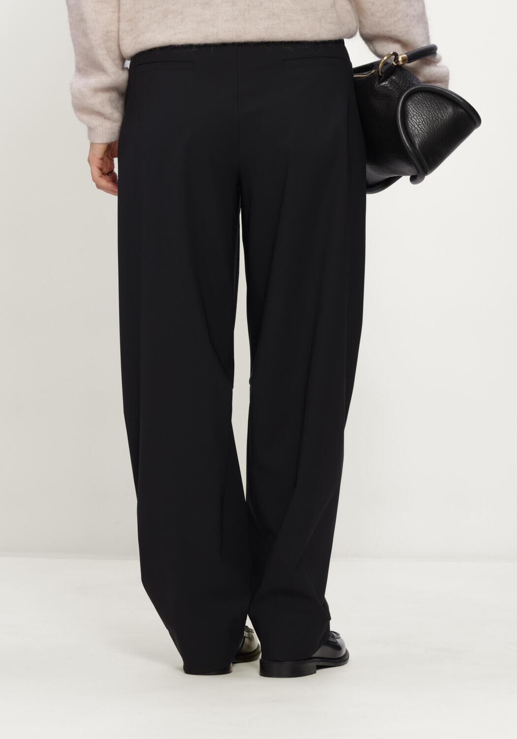 Zwarte STUDIO ANNELOES Pantalon Marlise barrel trousers - large