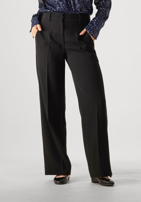 Zwarte SECOND FEMALE Pantalon FIQUE STRAIGHT TROUSERS - large