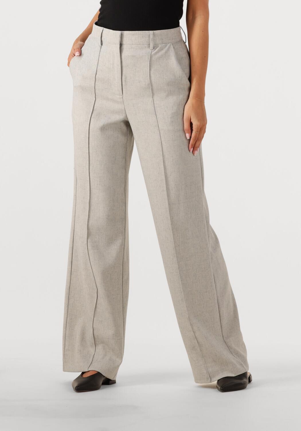 YAS Wide leg stoffen broek met vaste persplooien model 'RIU'