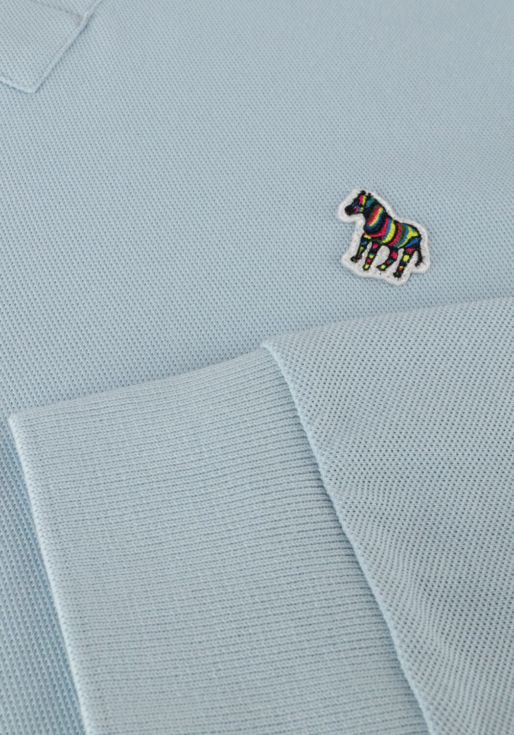 Lichtblauwe PS PAUL SMITH Polo MENS SLIM FIT LS POLO SHIRT ZEBRA - large