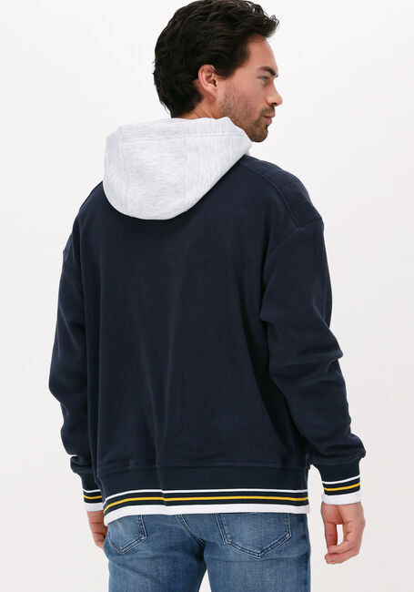 Donkerblauwe TOMMY JEANS Sweater TJM POLAR V-NECK HOODIE - large