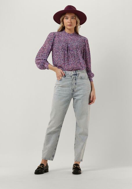 Paarse SCOTCH & SODA Blouse PINTUCK BLOUSE WITH RUFFLE COLLAR - large