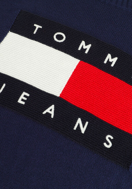 Donkerblauwe TOMMY JEANS Trui TJM REGULAR FLAG SWEATER - large