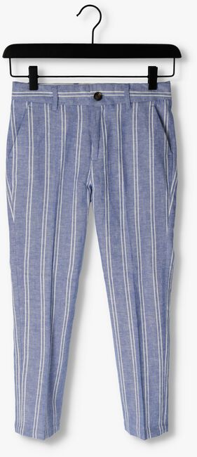 Blauw/wit gestreepte SCOTCH & SODA Pantalon STRIPED RELAXED SLIM FIT-LINEN DRESSED PANTS - large