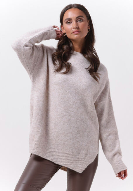 Grijze PENN & INK Trui PULLOVER SPLITT - large