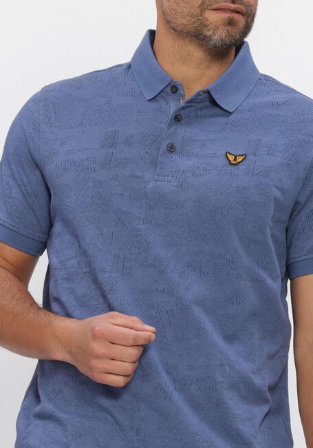 Blauwe PME LEGEND Polo JACQUARD JERSEY - large
