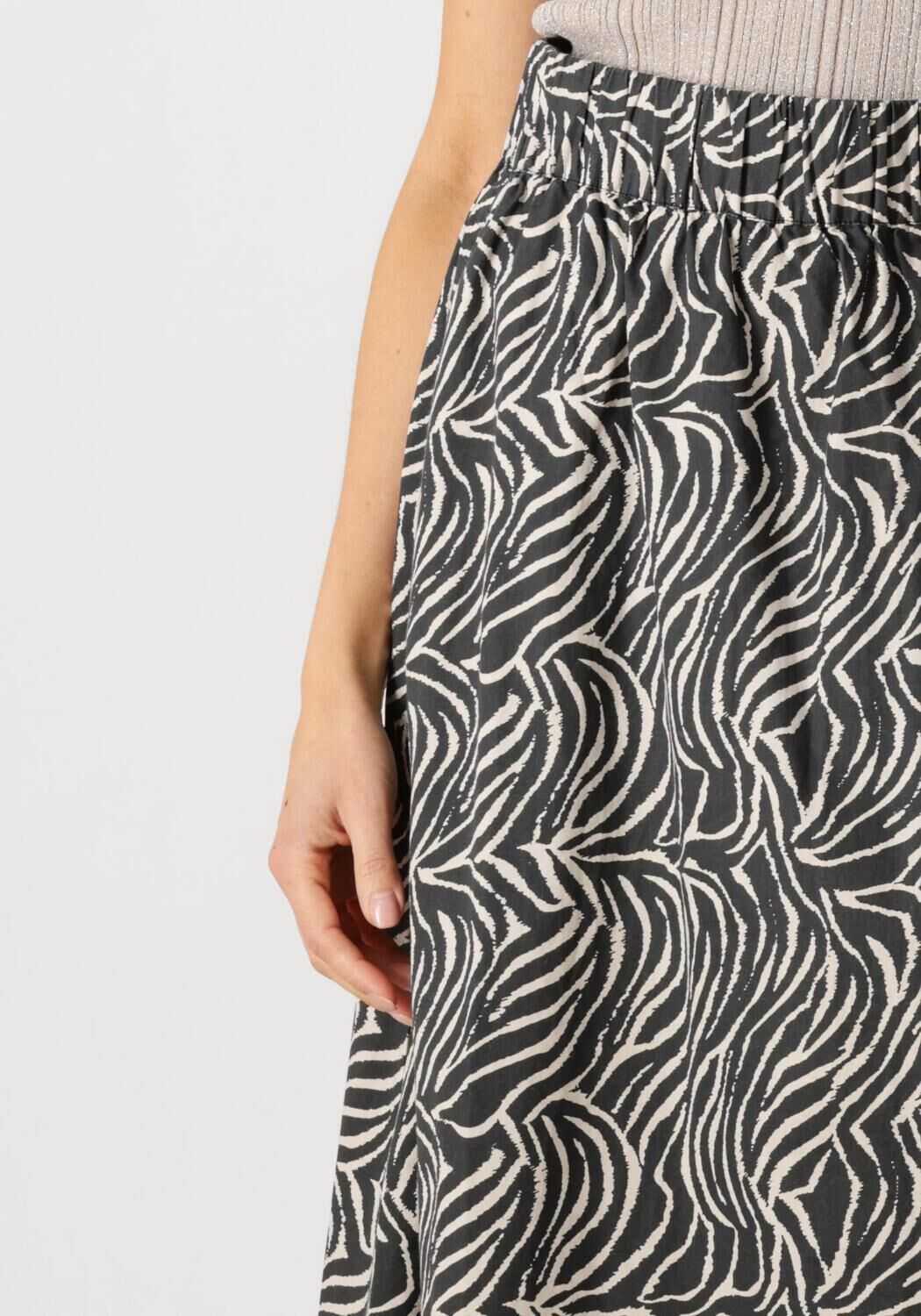 NEO NOIR Dames Rokken Yara Zebra Long Skirt Zwart
