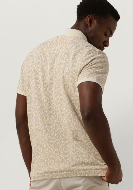 Beige PME LEGEND Polo SHORT SLEEVE POLO FINE PIQUE ALL OVER PRINT - large