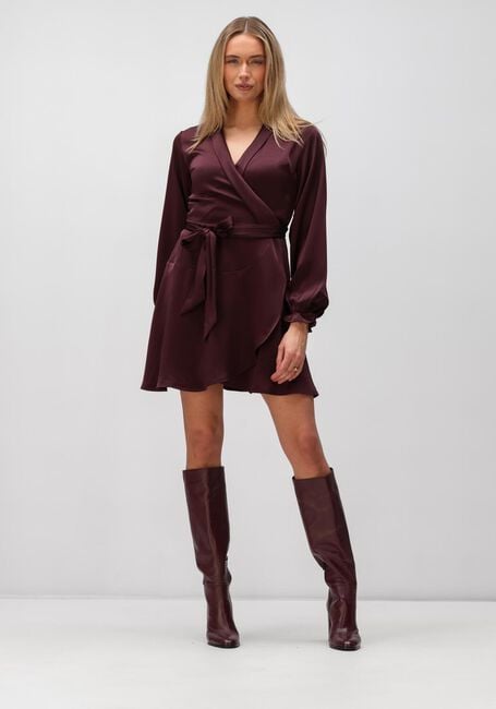 Bordeaux NEO NOIR Mini jurk COLBIE HEAVY SATEEN DRESS - large