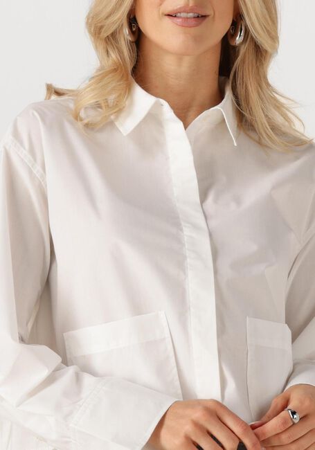 Witte Y.A.S. Blouses YASROYALEE LS SHORT SHIRT - large