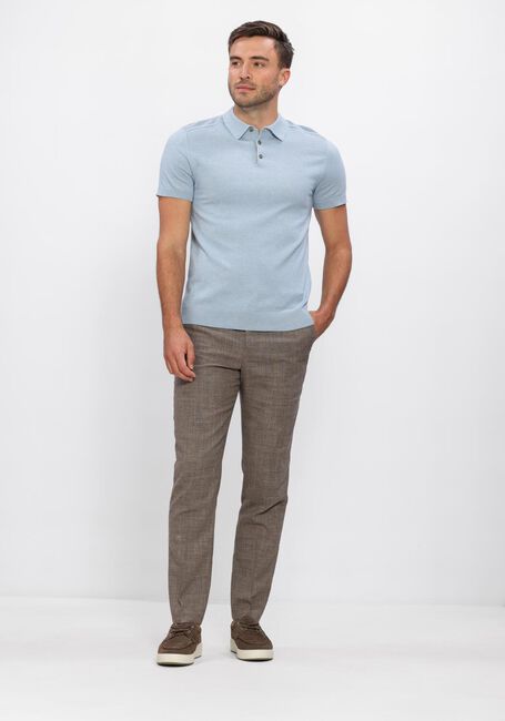 Blauwe SELECTED MEN Polo SLHBERG SS KNIT POLO NOOS - large