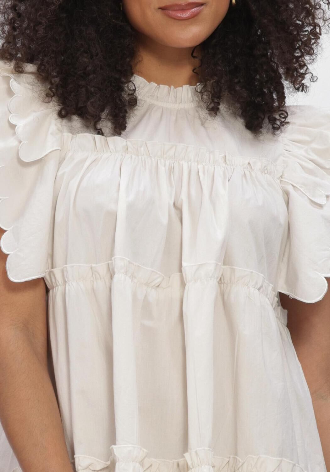 Witte OBJECT Mini jurk OBJHOPE S/L DRESS - large