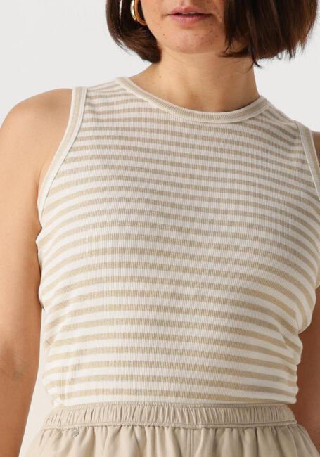 Ecru NUKUS T-shirt STEFANIA SINGLET STRIPES - large