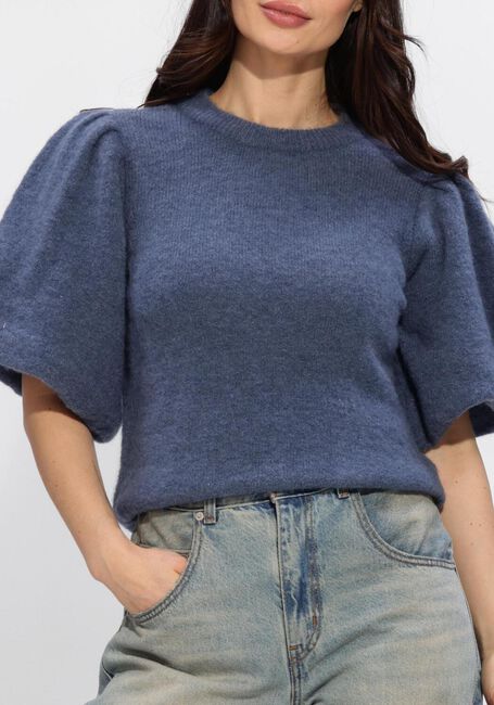 Blauwe MSCH COPENHAGEN Top MSCHJINIE HOPE 2/4 PULLOVER - large