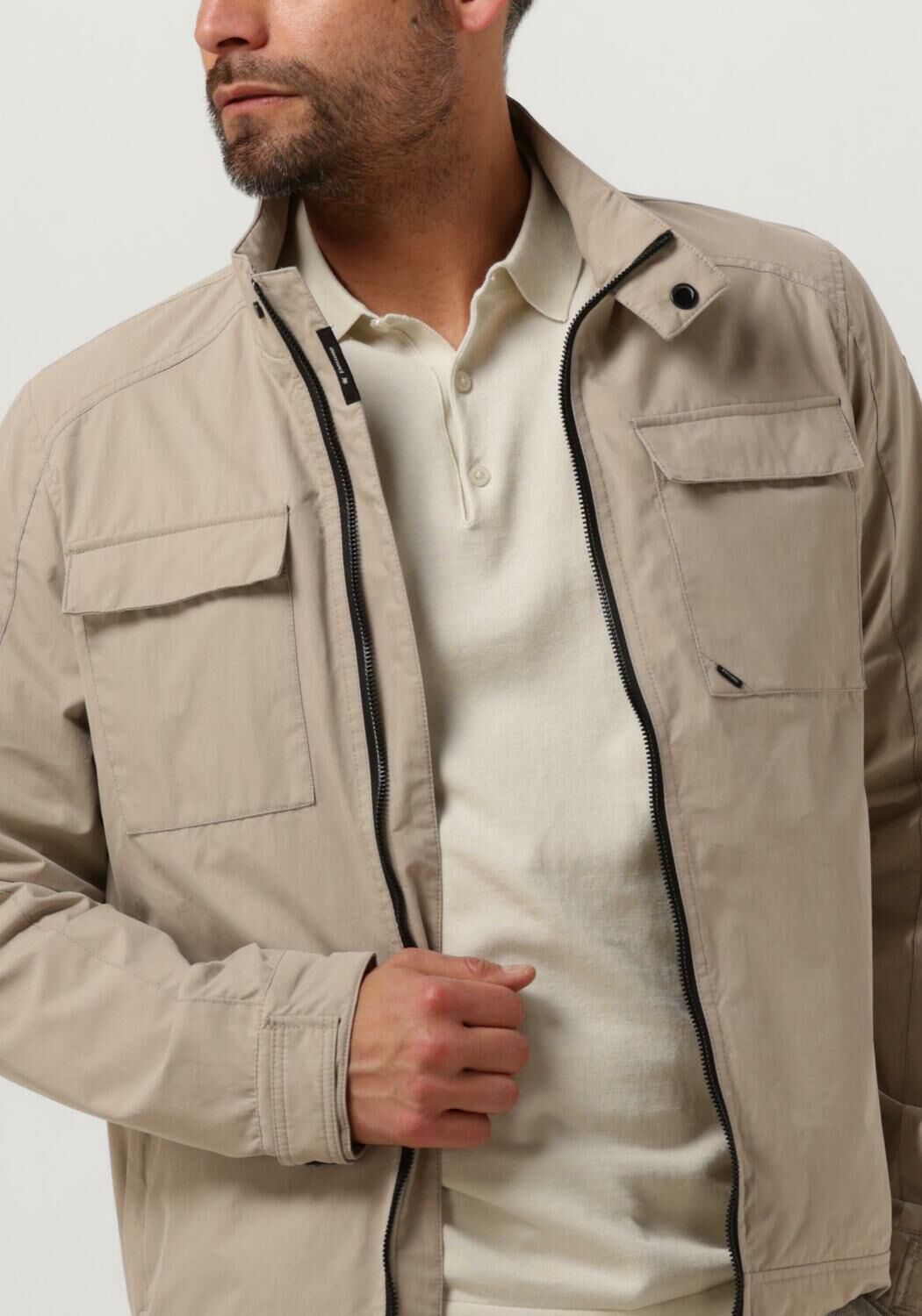 VANGUARD Heren Jassen Short Jacket Mech Cotton Racechase Beige