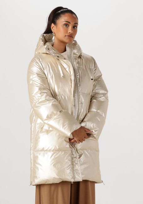 Gouden NUKUS Gewatteerde jas TESSIE COAT METALLIC - large