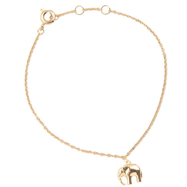 Gouden ATLITW STUDIO Armband SOUVENIR BRACELET ELEPHANT - large