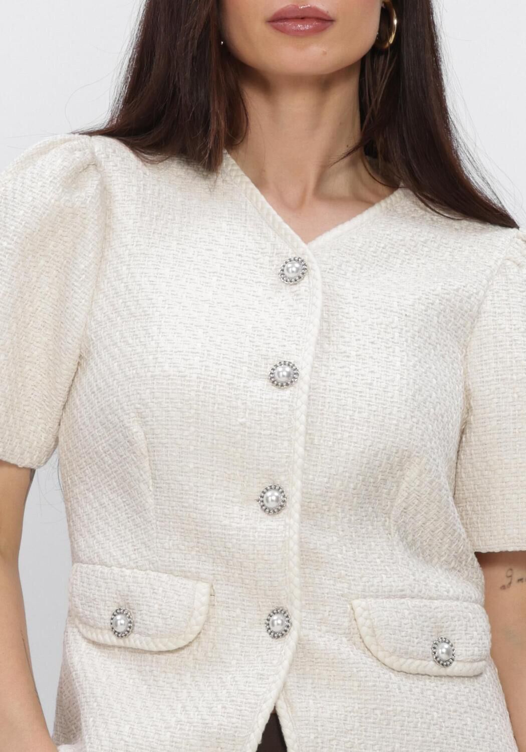 Witte NEO NOIR Blouses FAINA BOUCLE BLOUSE - large
