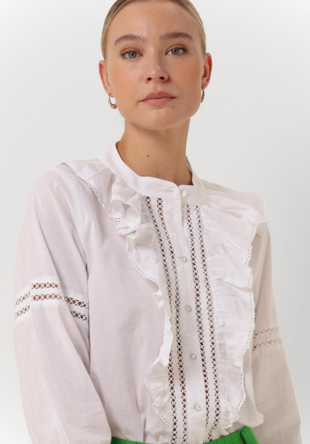 LOLLYS LAUNDRY Dames Blouses Rikshaw Shirt Gebroken Wit