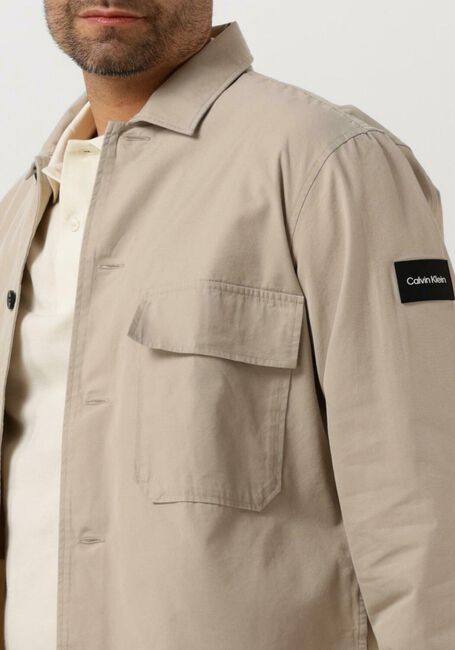 Beige CALVIN KLEIN Overshirt COTTON NYLON OVERSHIRT - large