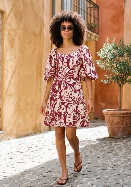 Rode Y.A.S. Jurken YASFLEUR 2/4 DRESS S. - large