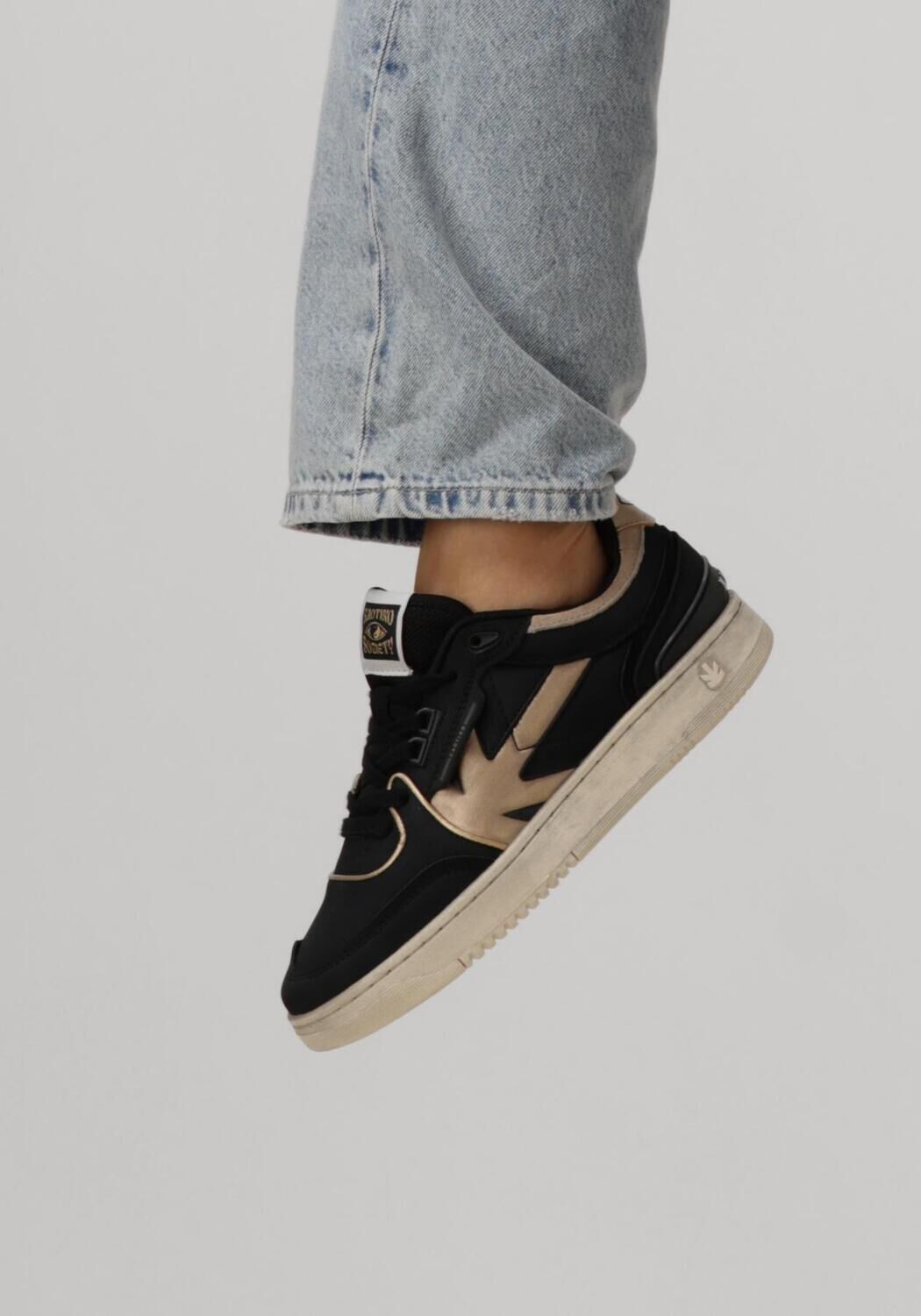 Zwarte KAOTIKO Lage sneakers BOSTON PIPING METAL - large