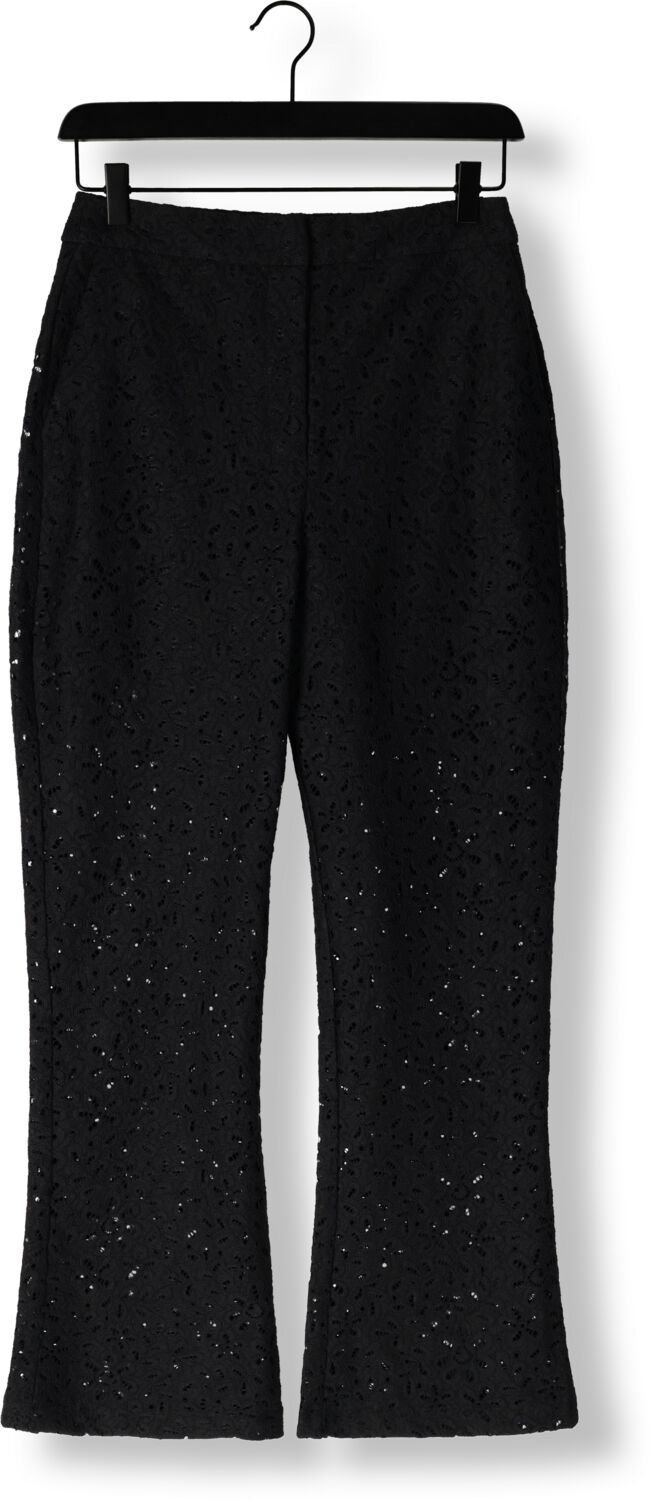 SELECTED FEMME Dames Broeken Slfkarola Hw Flared Lace Pant Zwart