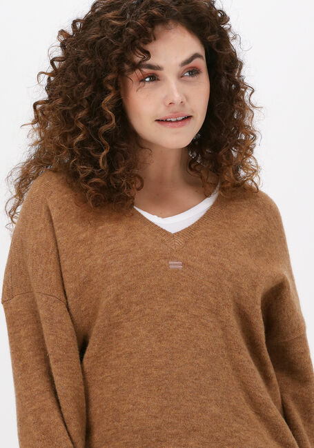 Cognac 10DAYS Trui V-NECK SWEATER - large