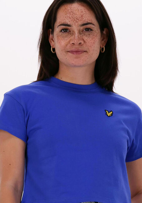 Blauwe LYLE & SCOTT T-shirt CROPPED T-SHIRT - large