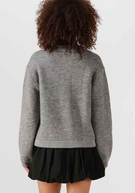 Grijze OBJECT Vest OBJMERLE LS LO KNIT BOMBER - large