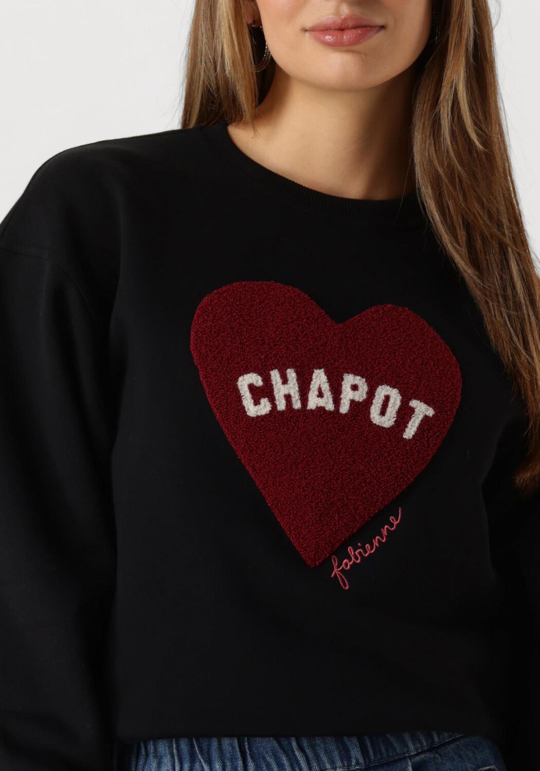 FABIENNE CHAPOT Dames Truien & Vesten Terry Sport Heart Sweater Zwart