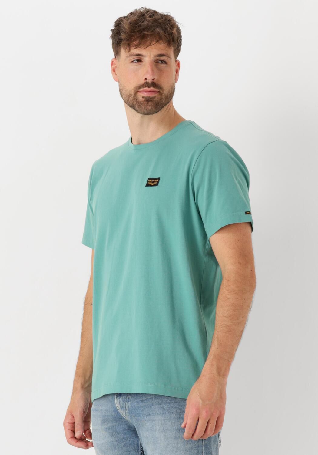 PME LEGEND Heren Polo's & T-shirts Short Sleeve R-neck Guyver Tee Groen