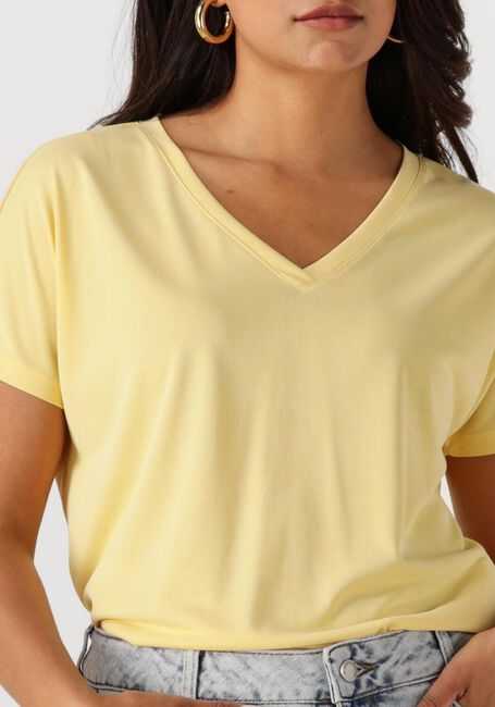 Gele MSCH COPENHAGEN T-shirt MSCHFENYA MODAL V NECK TEE - large