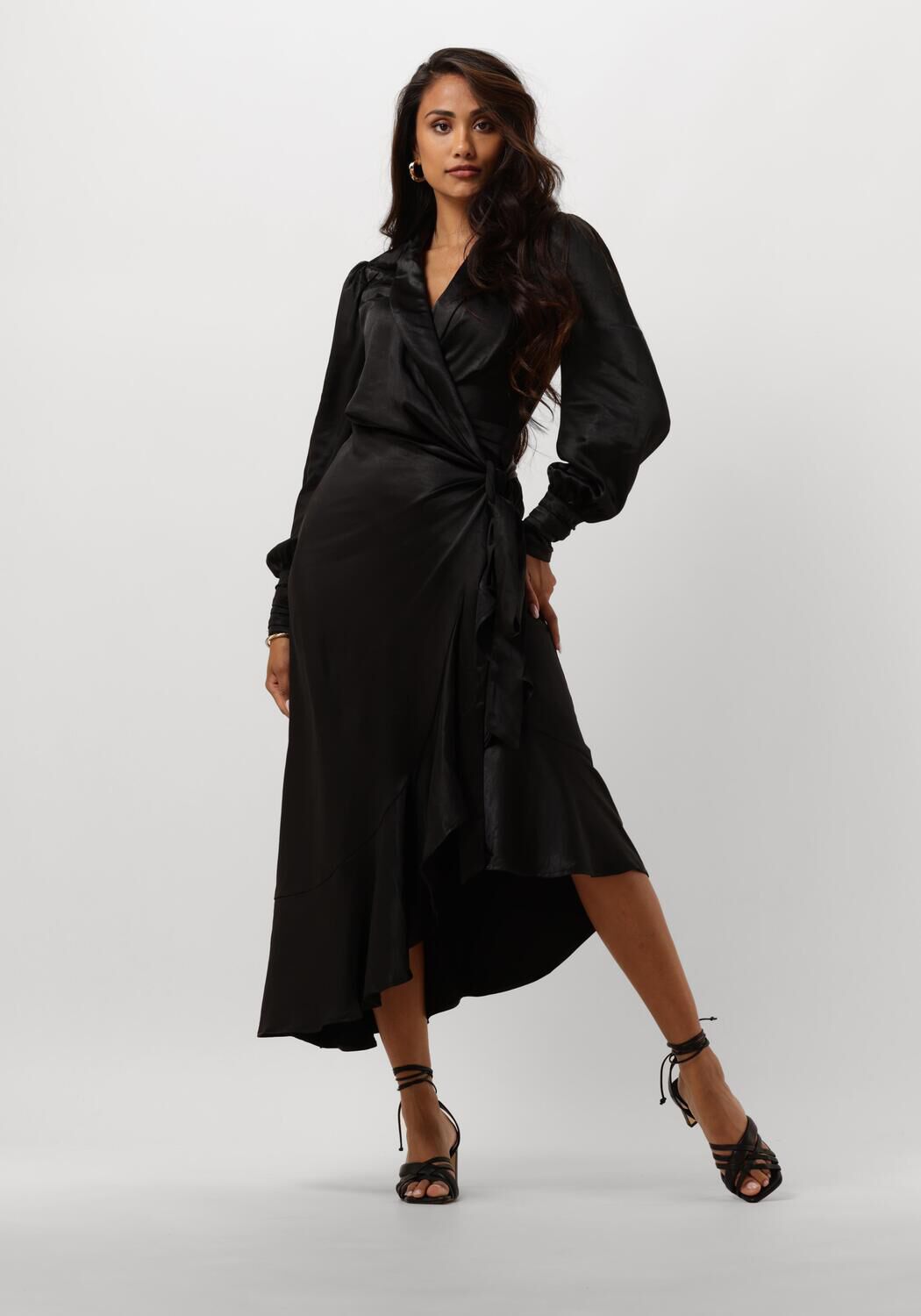 Notre-v Dames Jurken Nv-dorissa Satin Dress Black Dames
