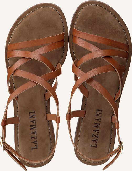 Cognac LAZAMANI Platte sandalen 75.511 Cognac LAZAMANI Platte sandalen 75.511 - large