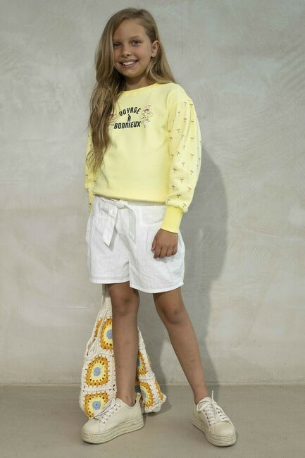 Witte LIKE FLO Broeken WOVEN SHORT WITH BELT - large
