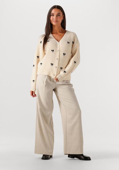 Ecru Y.A.S. Vest YASBOW LS EMBROIDED KNIT CARDIGAN - large