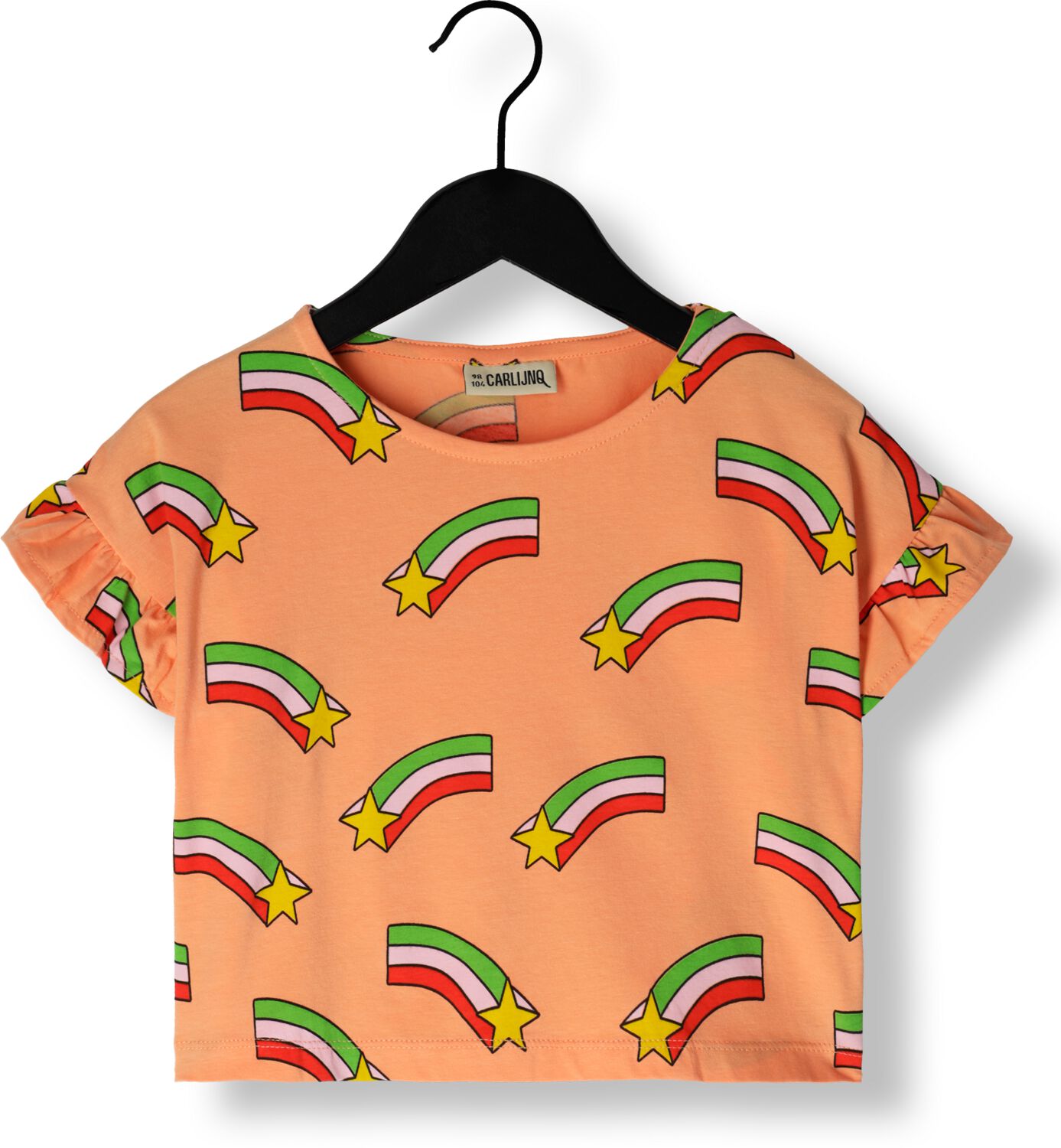 CARLIJNQ Meisjes Tops & T-shirts Star Frilled Shirt Perzik