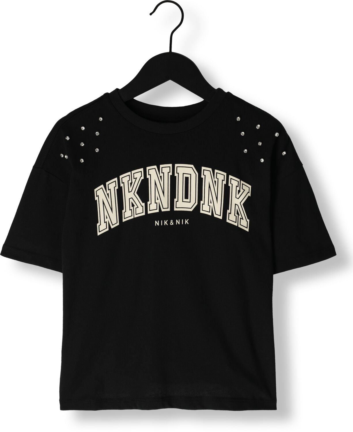 NIK & NIK Meisjes Tops & T-shirts Diamonds T-shirt Zwart