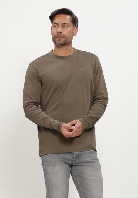 Groene G-STAR RAW Trui TRUE REGULAR R T L\S - large
