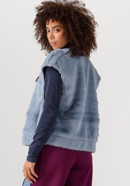 Lichtblauwe POM AMSTERDAM Gilet GILET - FUR MISTY BLUE - large