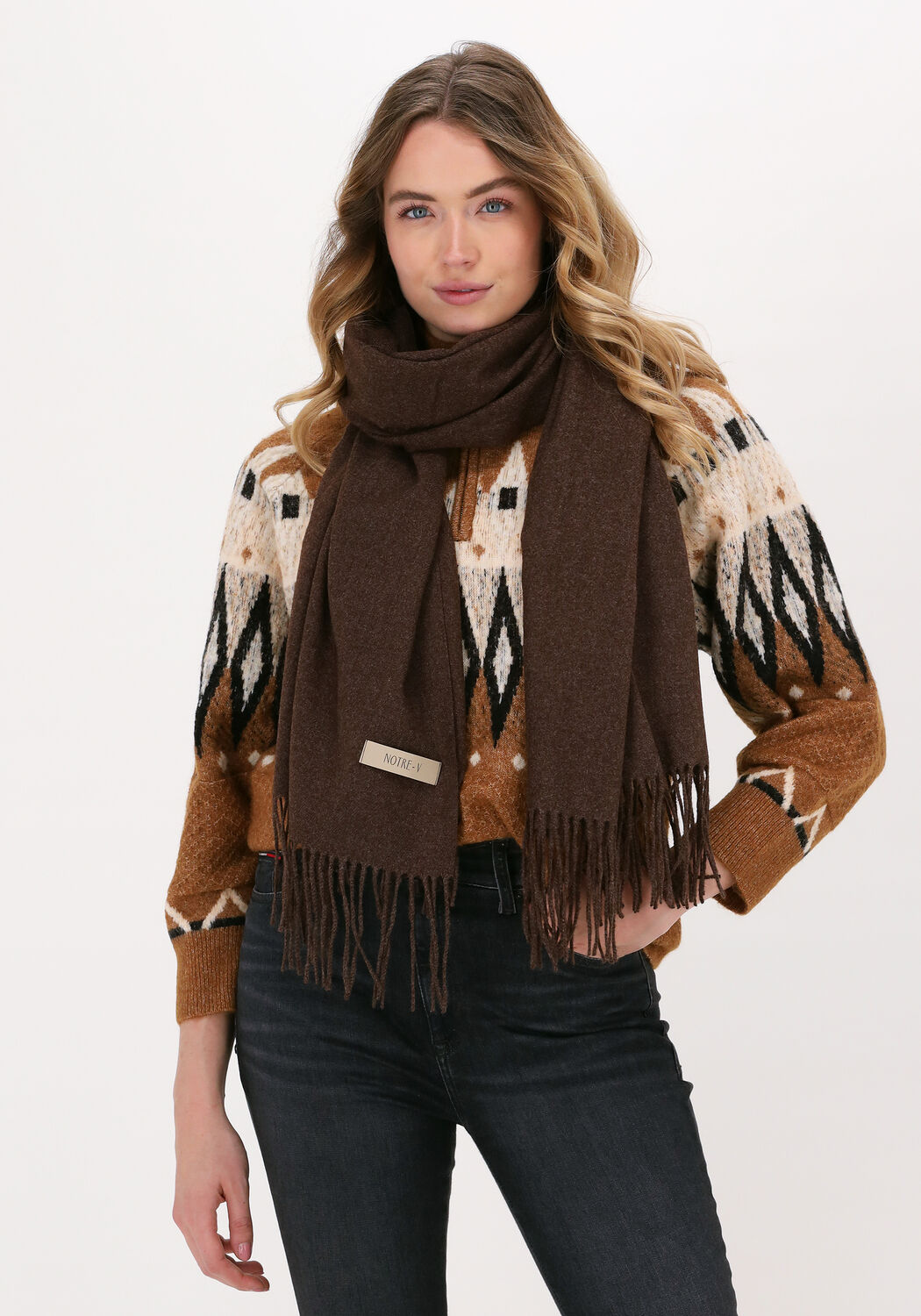 Beige NOTRE-V Sjaal 1138 - medium