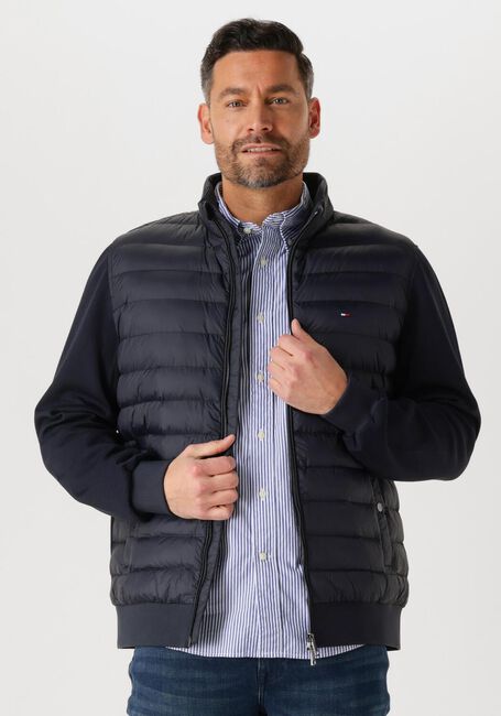 Blauwe TOMMY HILFIGER Gewatteerde jas MIX MEDIA STAND CLLR - large