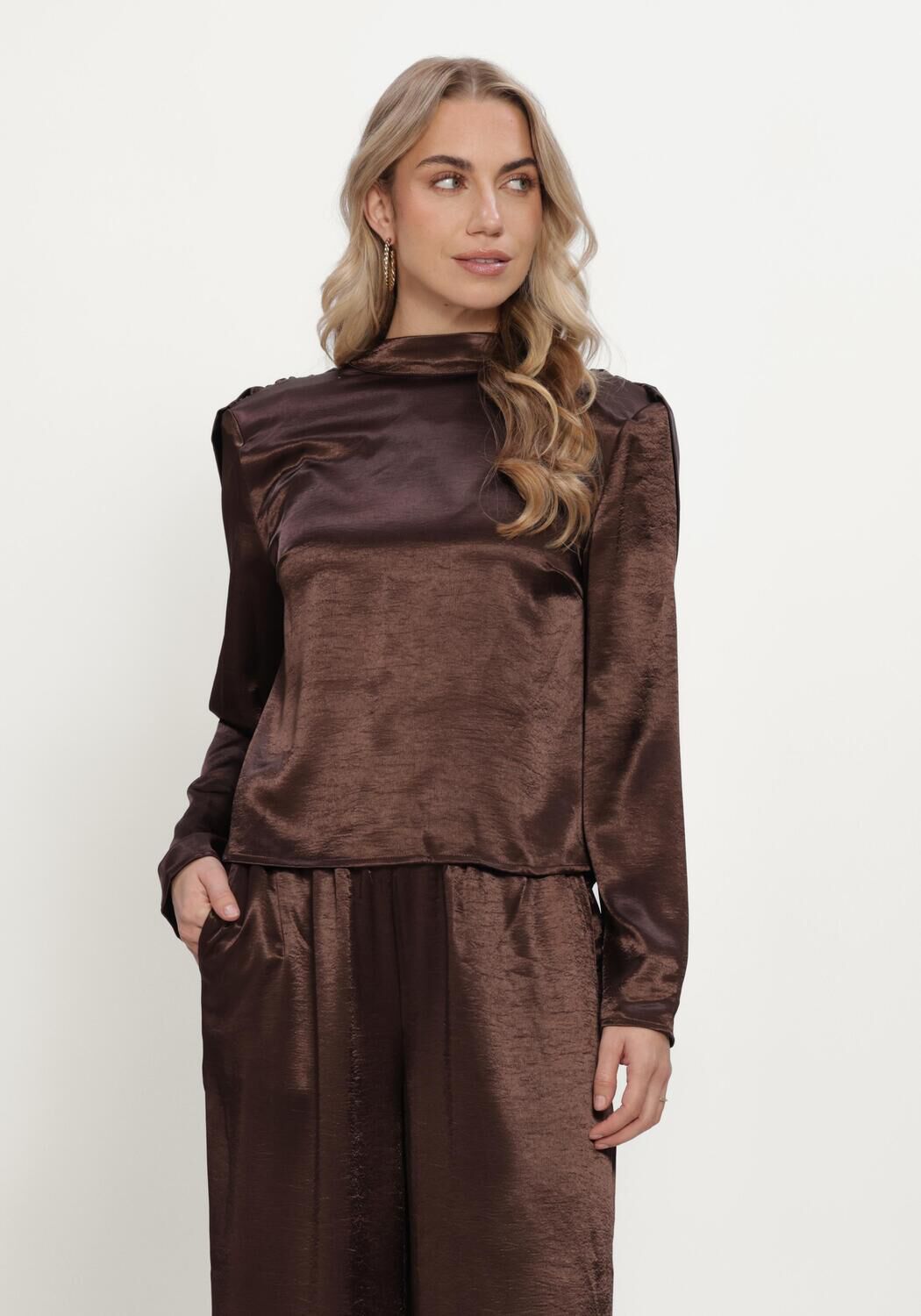 Bruine AMAYA AMSTERDAM Blouses MILAN BLOUSE - large