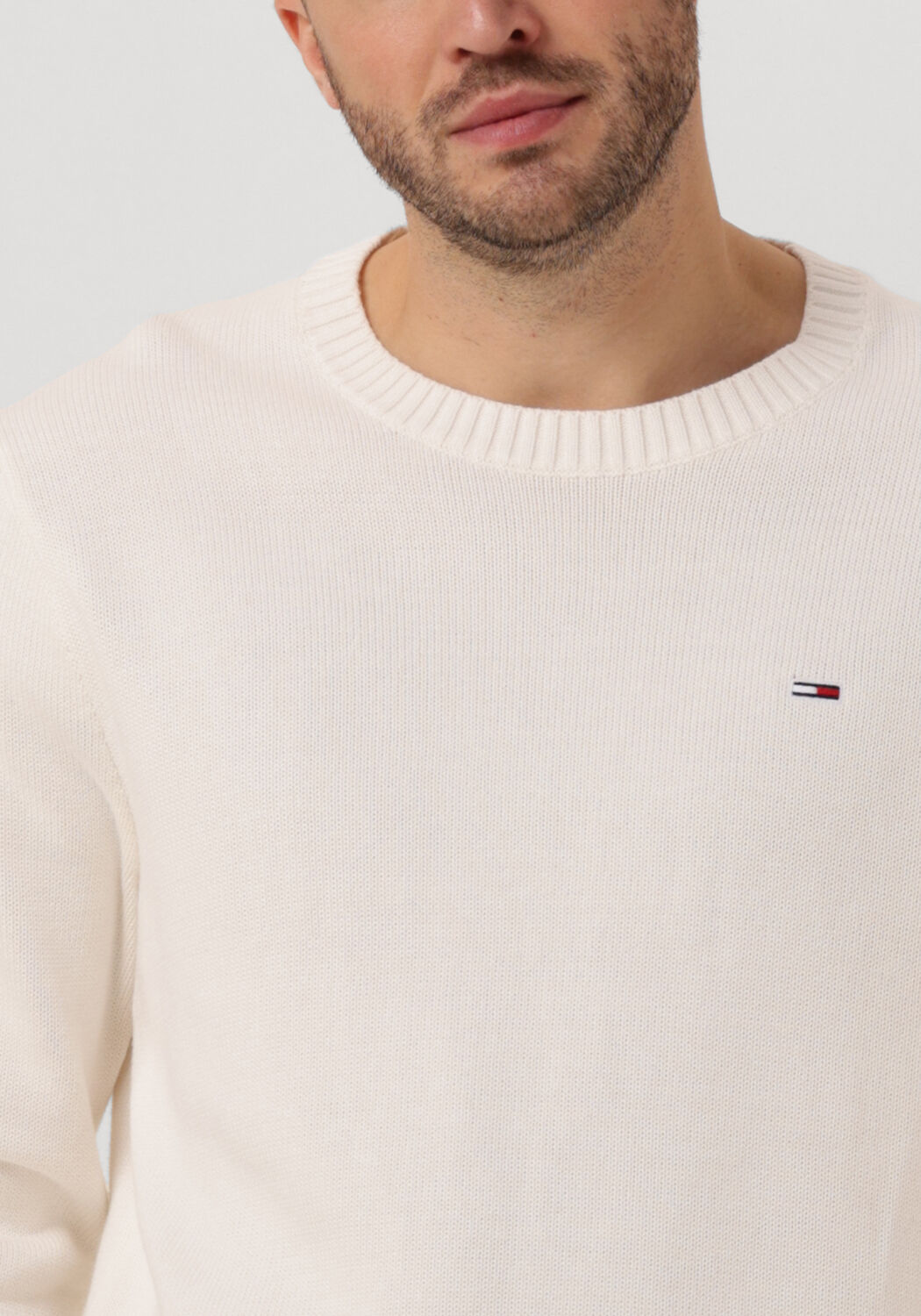TOMMY JEANS Heren Truien & Vesten Tjm Slim Essntls C-neck Sweater Wit