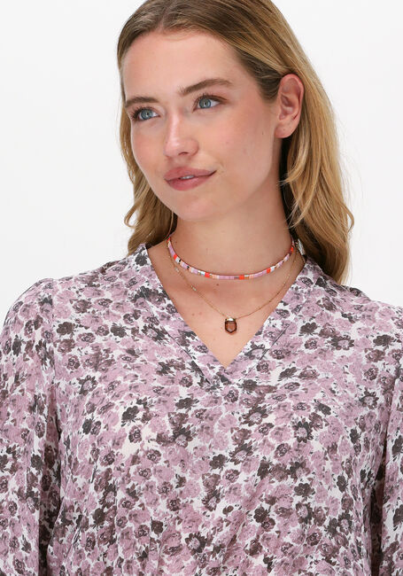 Paarse MSCH COPENHAGEN Top MADIA RIKKELIE 3/4 TOP AOP - large