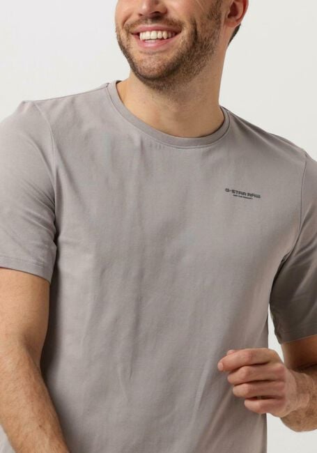 Lichtgrijze G-STAR RAW T-shirt SLIM BASE R T S/S - large
