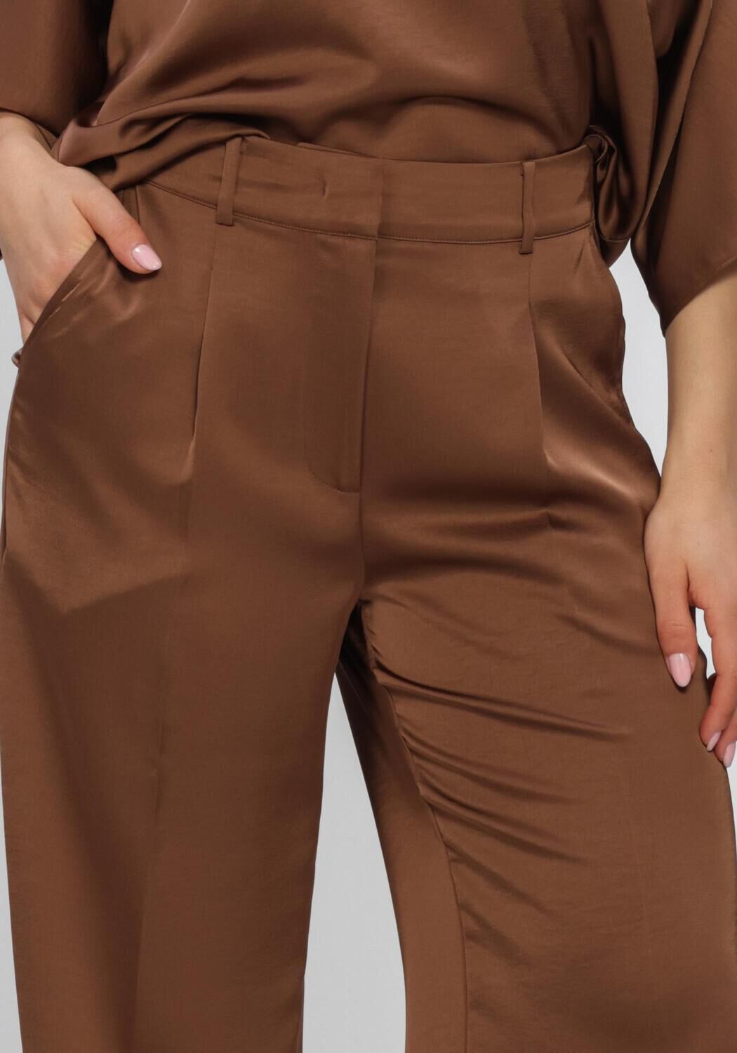 Bruine DANTE6 Broeken JULES SATIN SMART PANTS - large