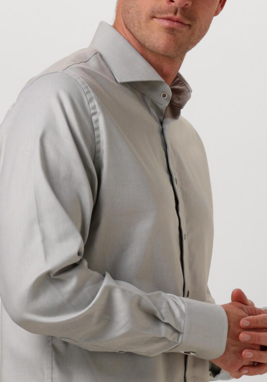 PROFUOMO Heren Overhemden Shirt Cutaway Sc Sf Non Iron Groen
